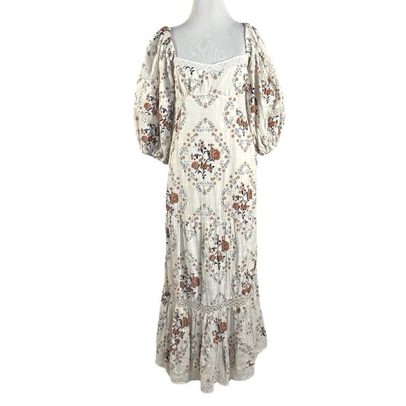 Free People Ethereal Dainty All the Attitude Printed Maxi Dress Cottage Small - Picture 6 of 16